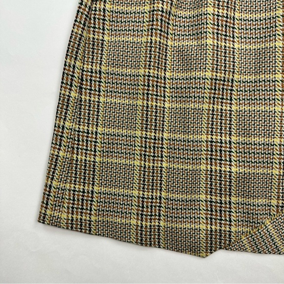 CAbi Plaid Pastime Faux Wrap Skirt Size Medium Style 3584 - Picture 8 of 11